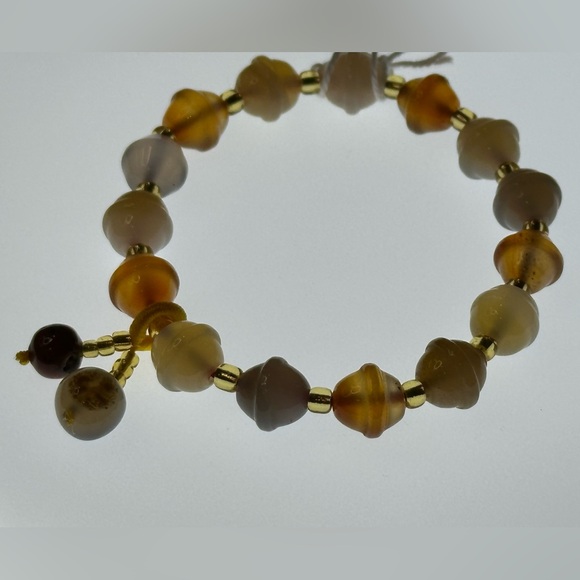 Jewelry - Neutral Botswana Agate Bracelet Mixed Honey & Taupe Tones Size 6.5